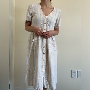 Linen Blend Beach Dress
